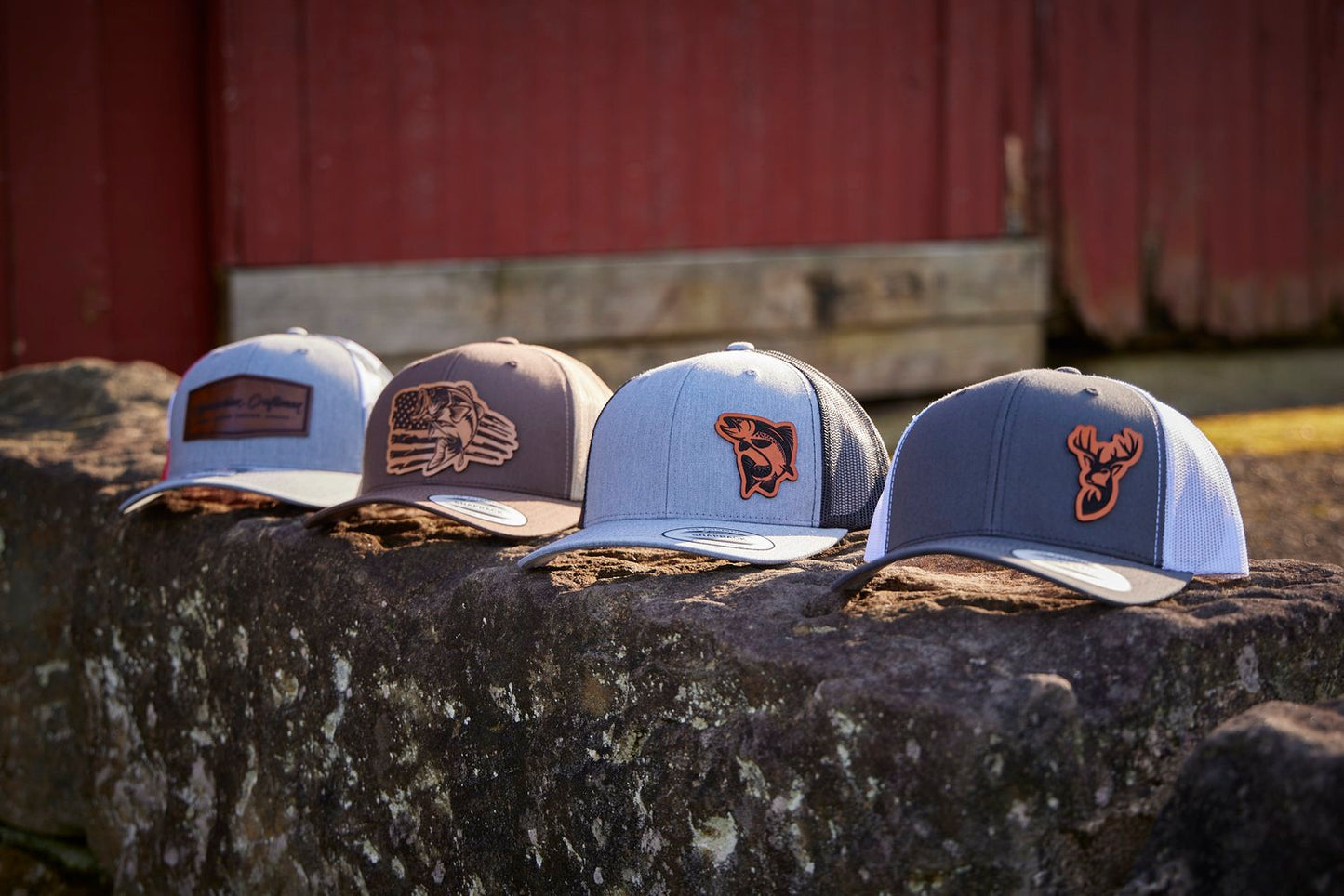 Custom Artwork Leather Patch Hats - Appalachian Craftsman LLC