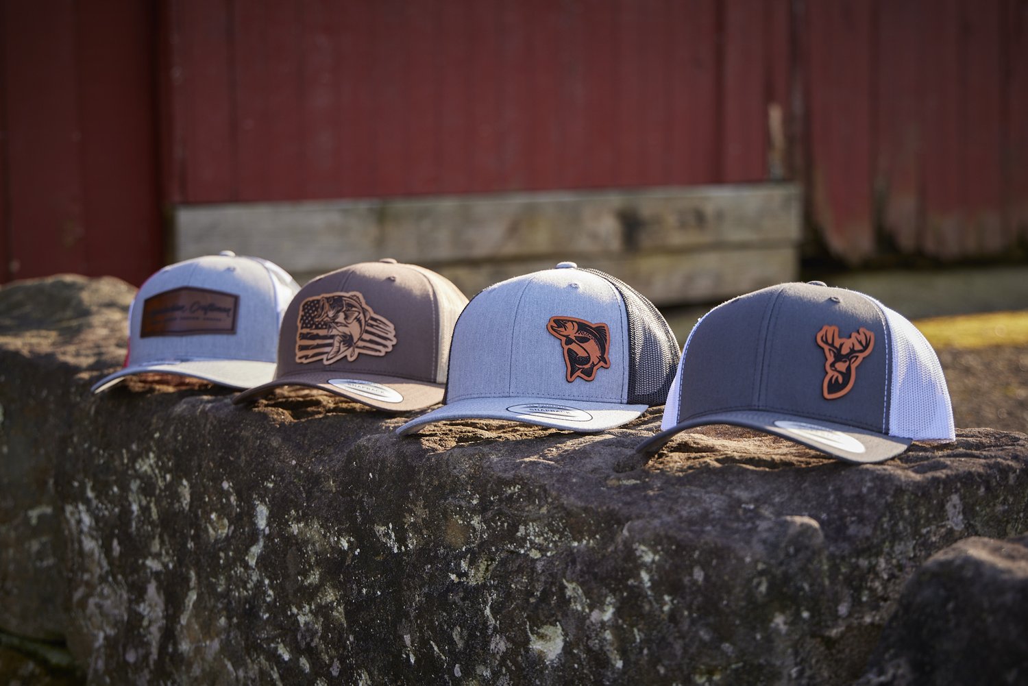 Custom Artwork Leather Patch Hats - Appalachian Craftsman LLC