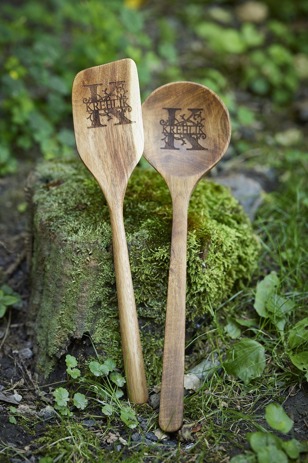 Personalized Wood Spoon & Turner Set - Appalachian Craftsman LLC