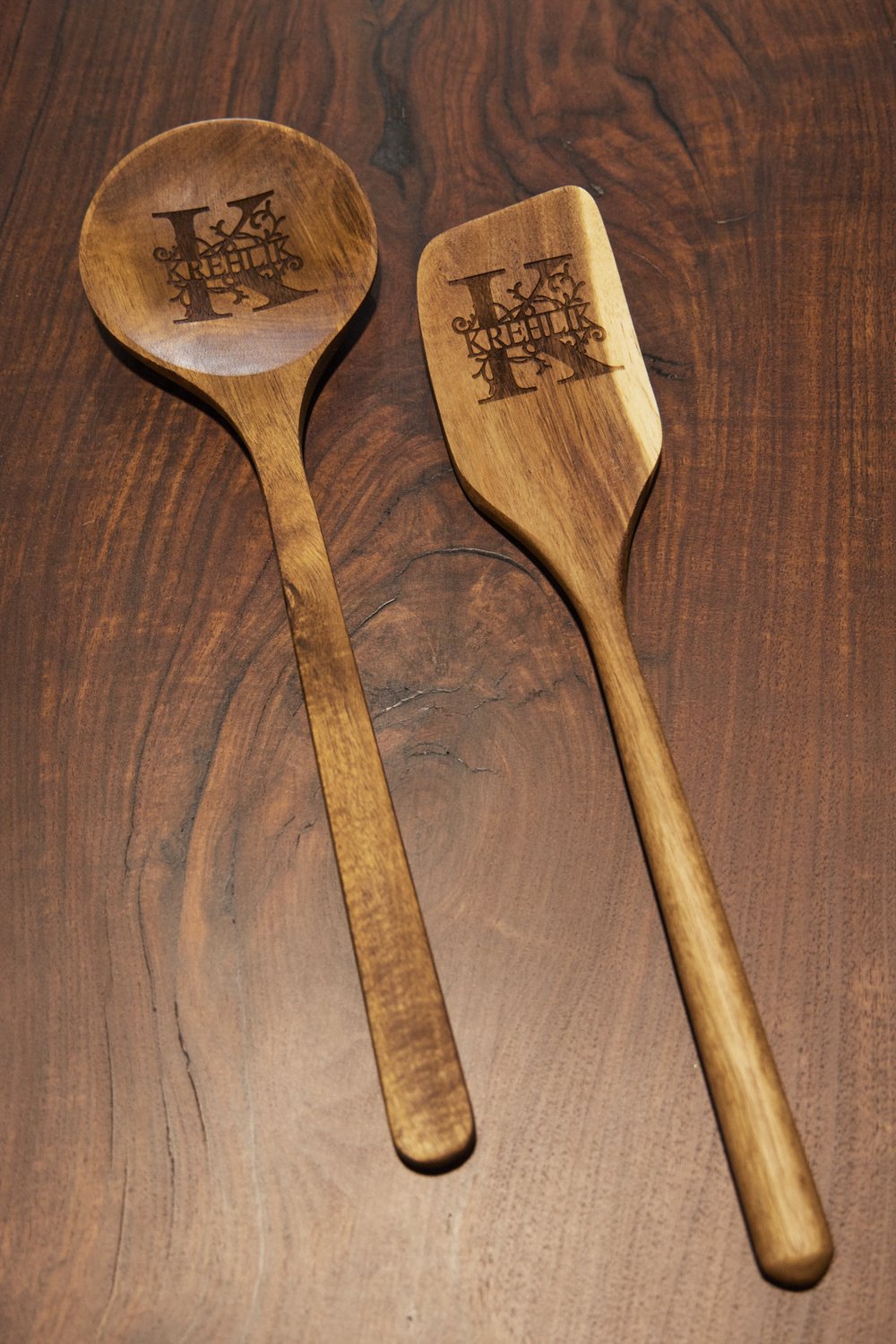 Personalized Wood Spoon & Turner Set - Appalachian Craftsman LLC