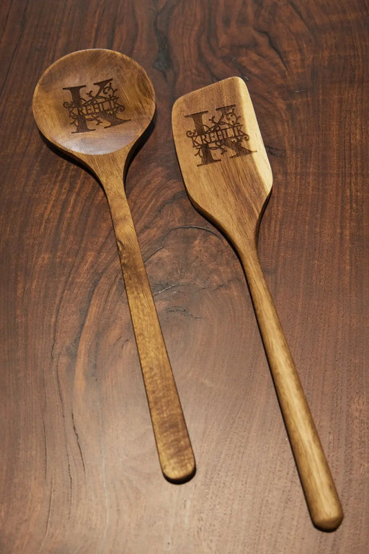 Personalized Wood Spoon & Turner Set - Appalachian Craftsman LLC