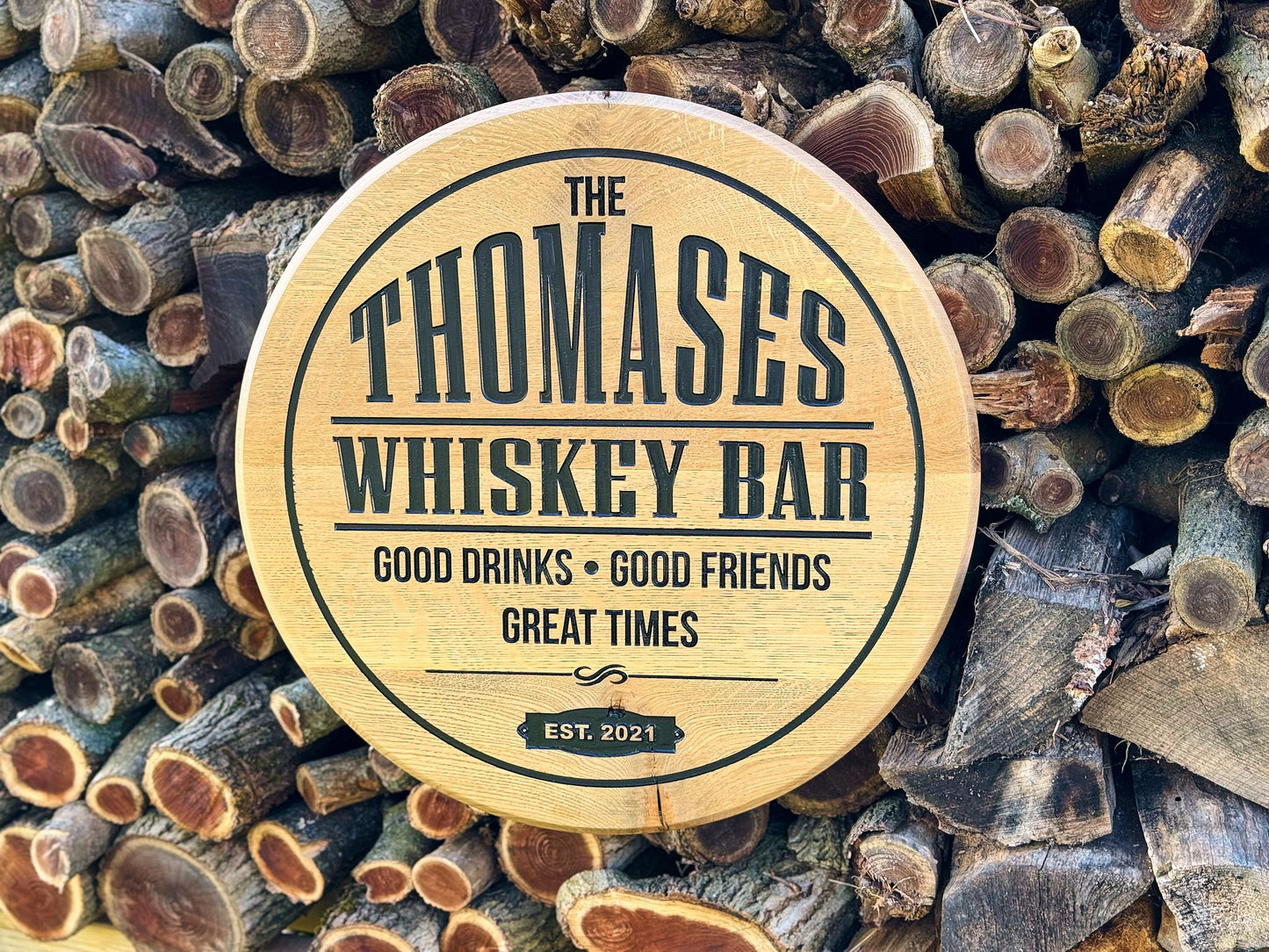 Premium Bourbon Barrel Top Style Sign - Appalachian Craftsman LLC