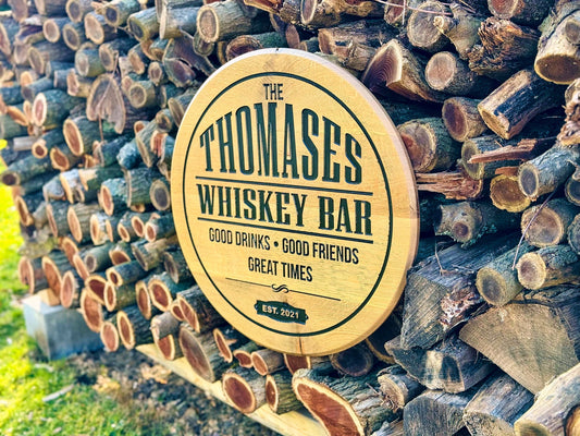 Premium Bourbon Barrel Top Style Sign - Appalachian Craftsman LLC