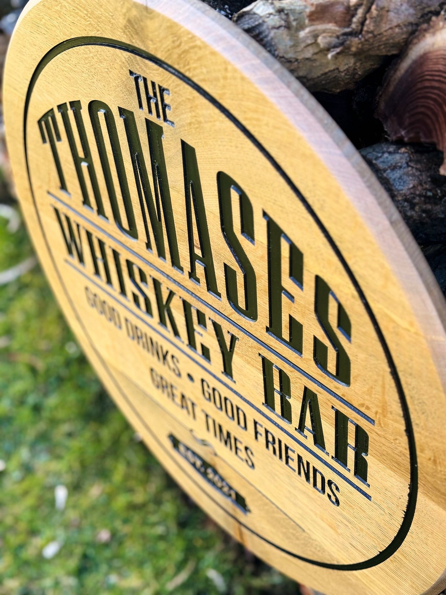 Premium Bourbon Barrel Top Style Sign - Appalachian Craftsman LLC