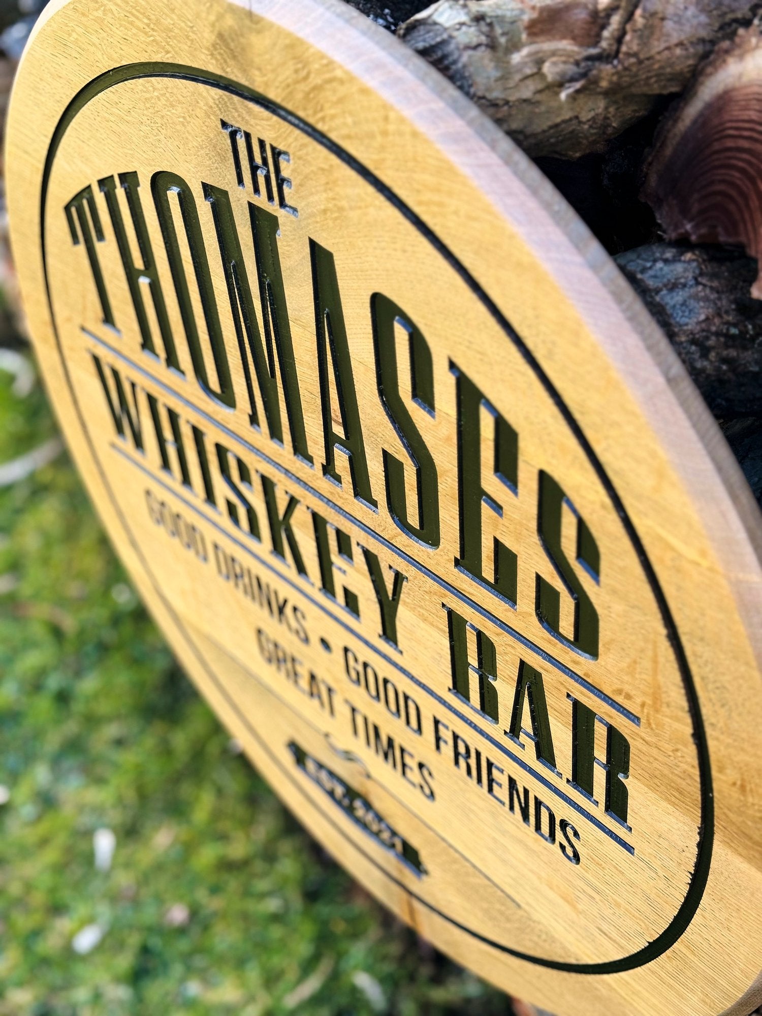 Premium Bourbon Barrel Top Style Sign - Appalachian Craftsman LLC
