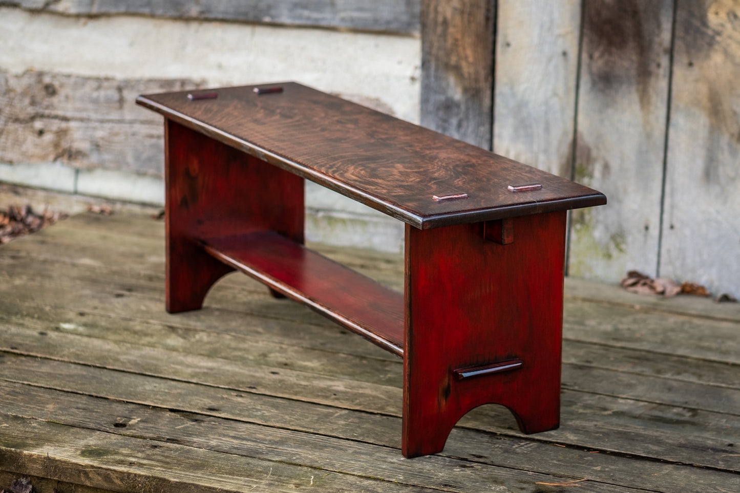 Rustic Farmhouse Bench (Custom Order) - Appalachian Craftsman LLC
