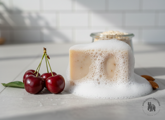 Wild Cherry-Almond Oatmeal Traditional Cold-Process Soap