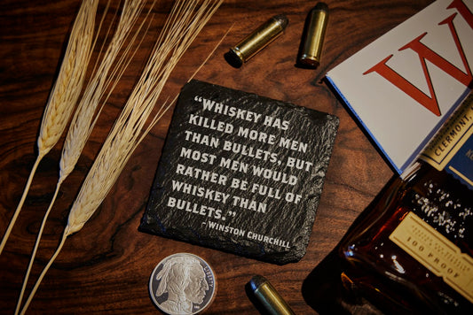 Whiskey/Bourbon Quote Slate Coasters - Appalachian Craftsman LLC