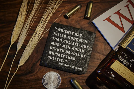 Whiskey/Bourbon Quote Slate Coasters - Appalachian Craftsman LLC