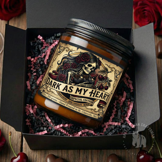 "Dark As My Heart" - Limited Edition Candle w/ Gift Box | Anti-Valentine's | Single | Valentine's Candle