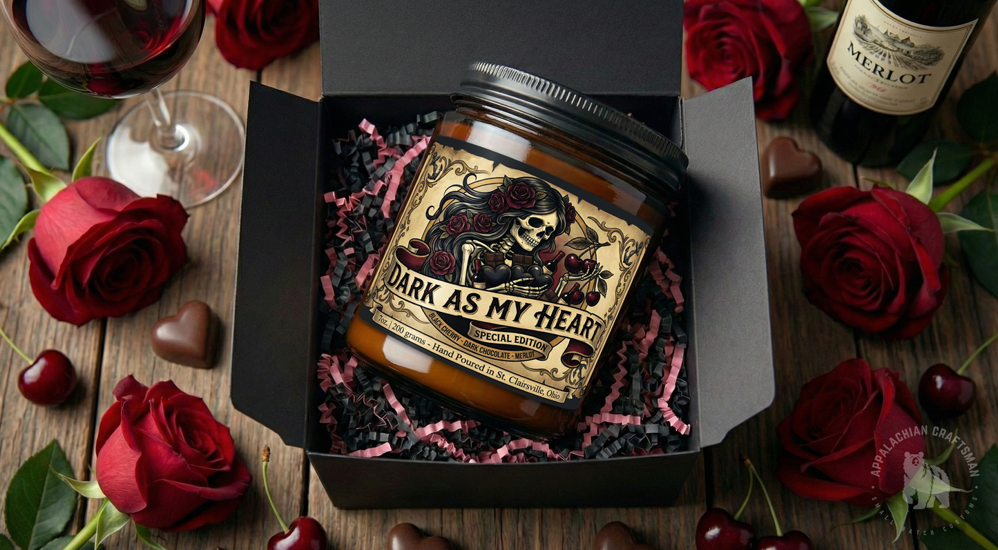 "Dark As My Heart" - Limited Edition Candle w/ Gift Box | Anti-Valentine's | Single | Valentine's Candle