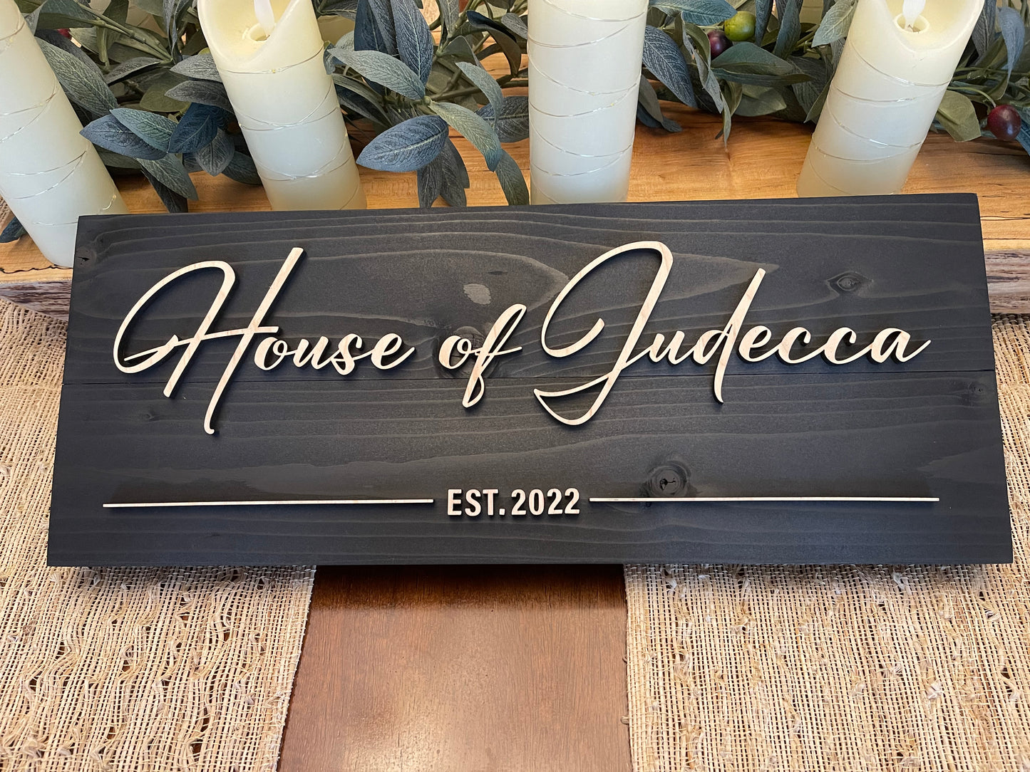 Rustic Pine Name Sign - Appalachian Craftsman LLC