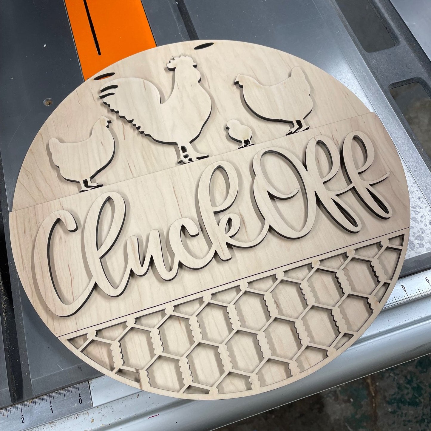 3D Door Hanger: Cluck Off - Appalachian Craftsman LLC