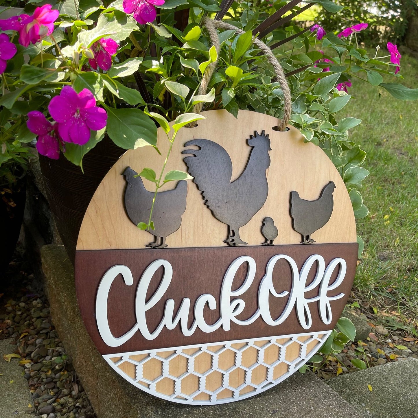 3D Door Hanger: Cluck Off - Appalachian Craftsman LLC