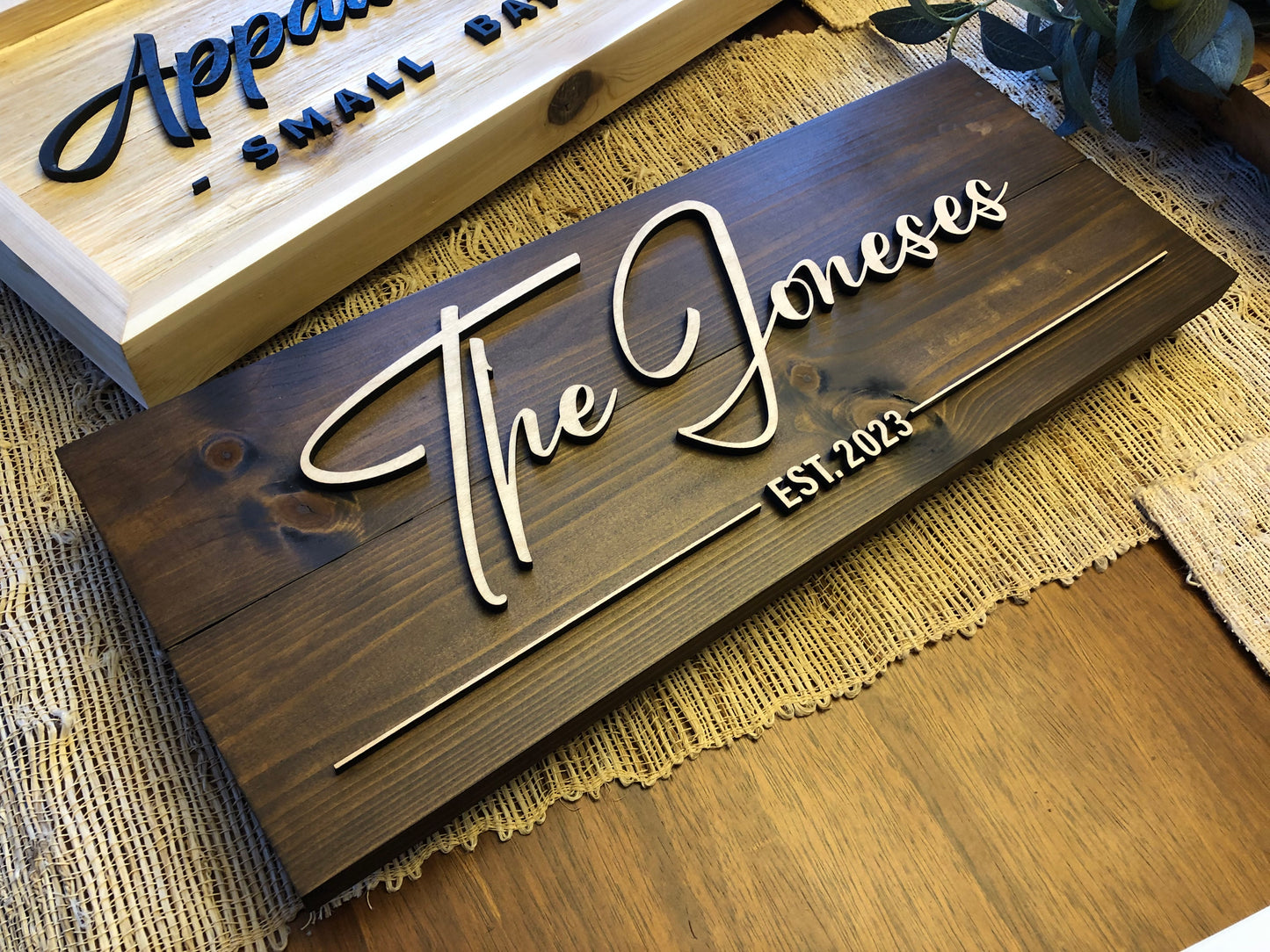 Rustic Pine Name Sign - Appalachian Craftsman LLC