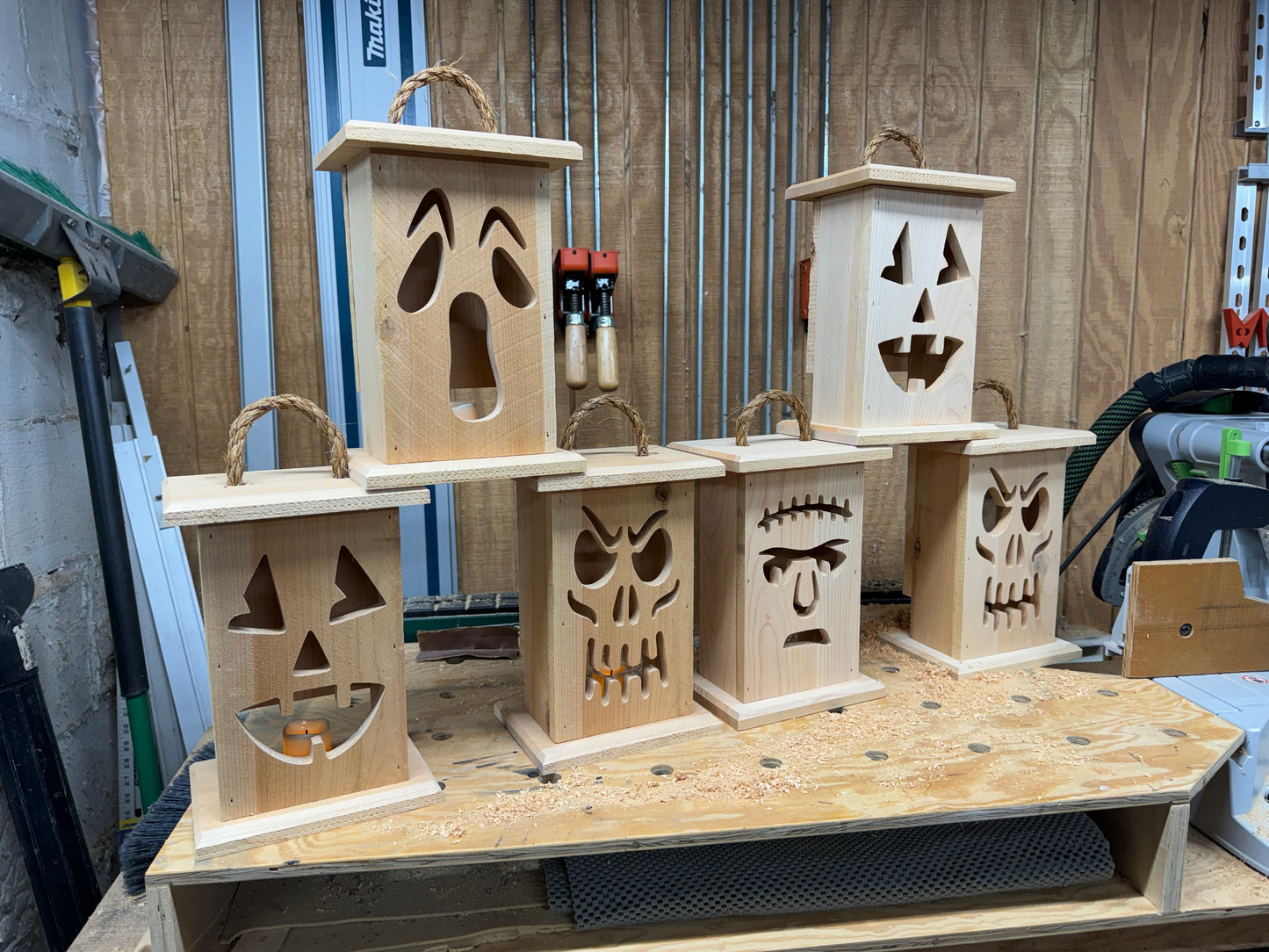Cedar Halloween Lanterns - Appalachian Craftsman LLC