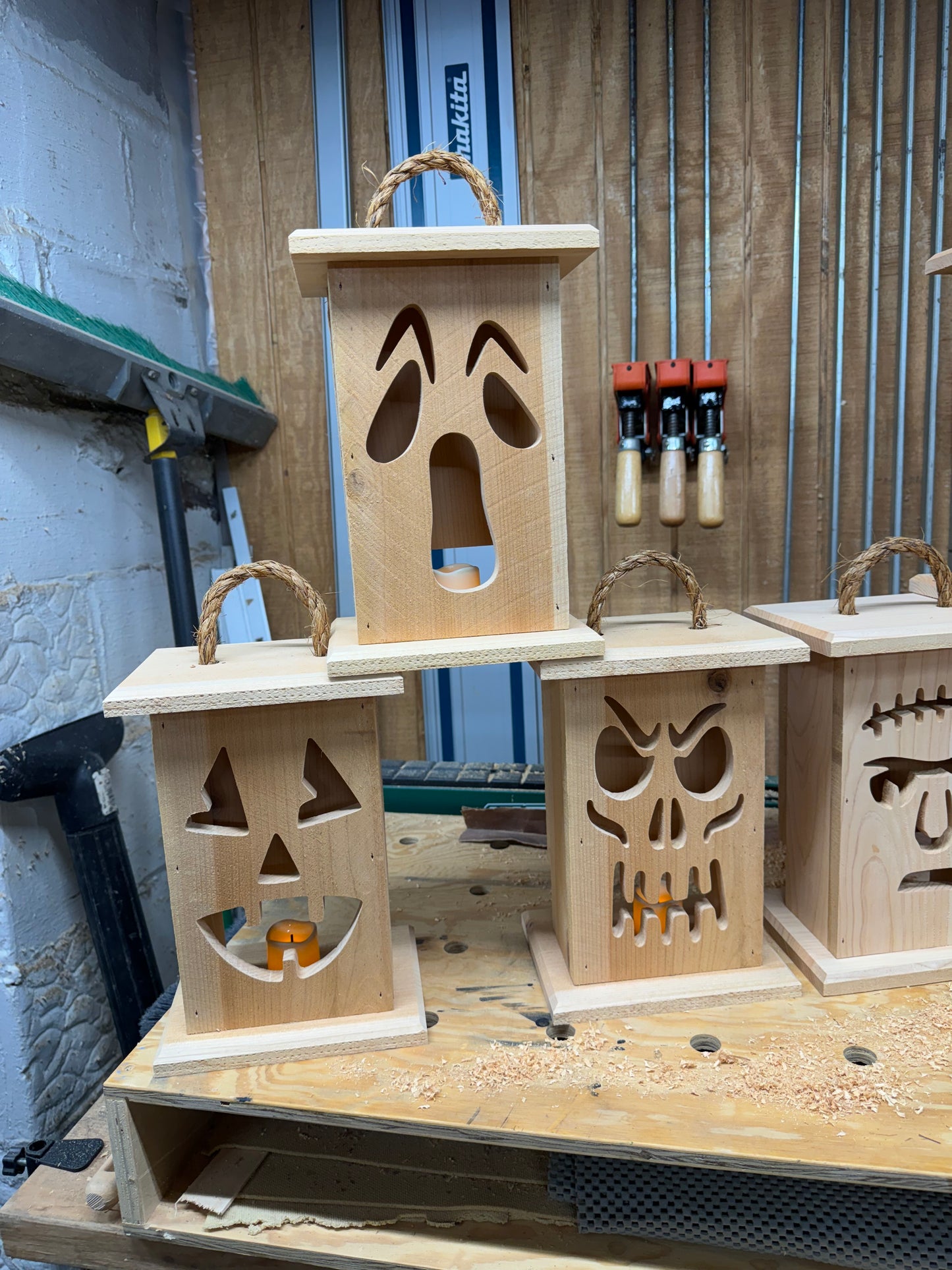 Cedar Halloween Lanterns - Appalachian Craftsman LLC