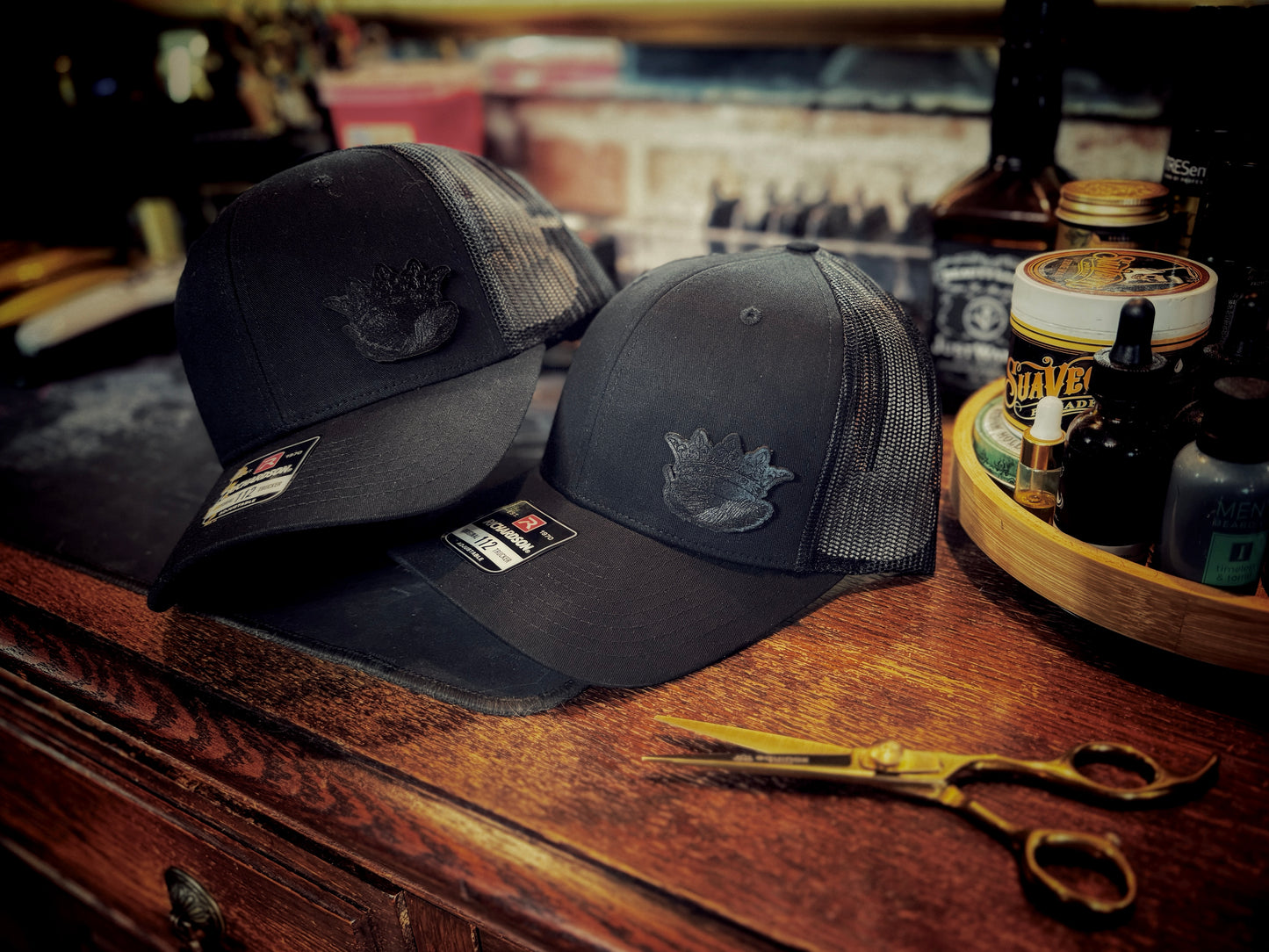 Custom Artwork Leather Patch Hats - Appalachian Craftsman LLC