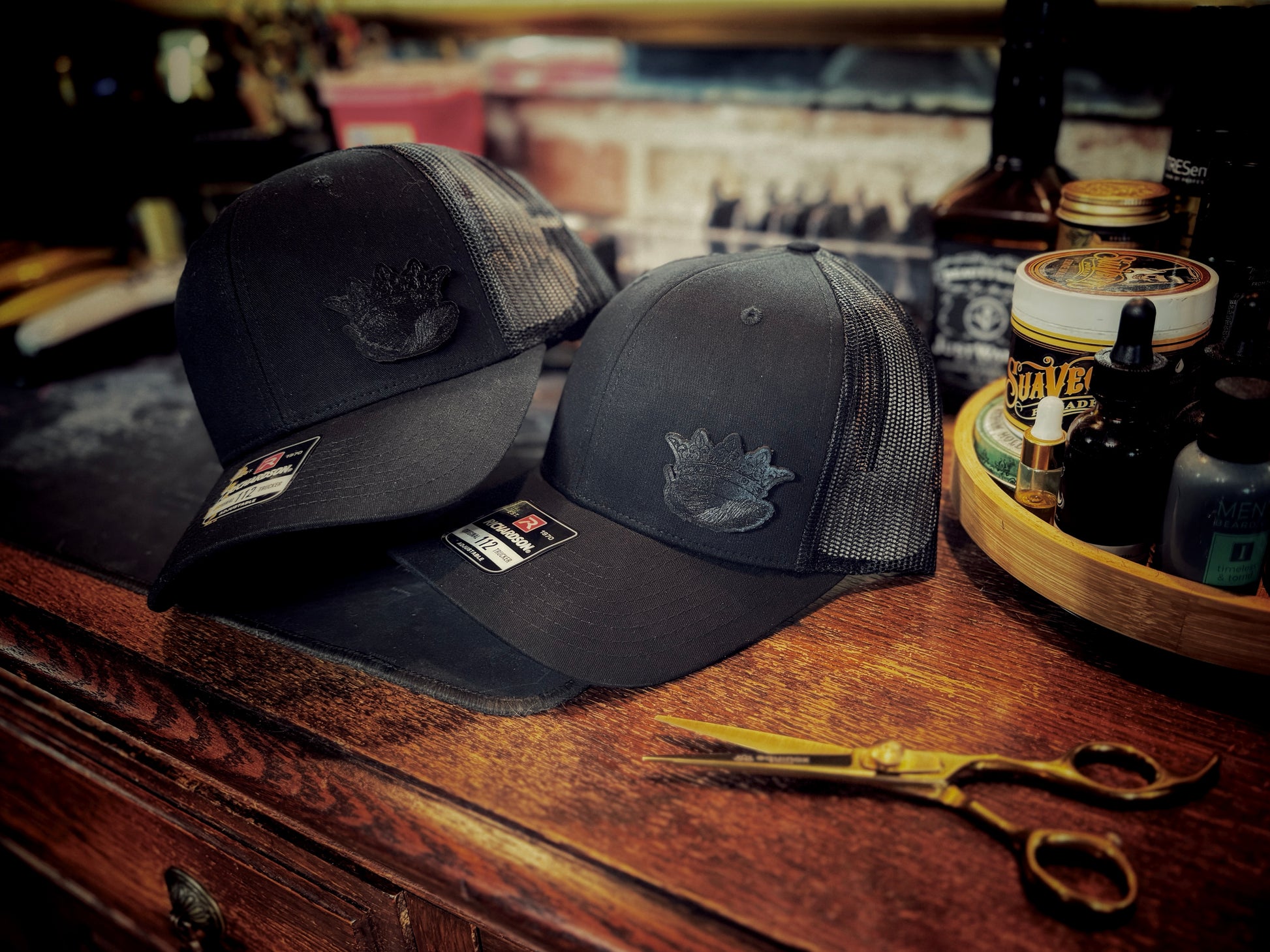 Custom Artwork Leather Patch Hats - Appalachian Craftsman LLC