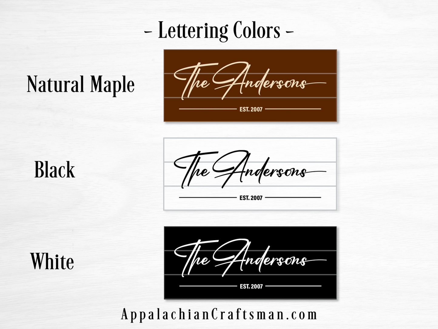 Rustic Pine Name Sign - Appalachian Craftsman LLC