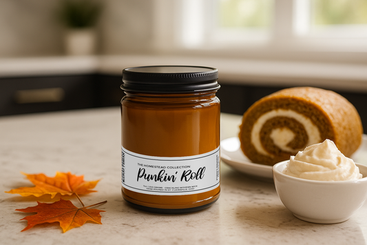 Punkin' Roll Wooden Wick Candles & Melts