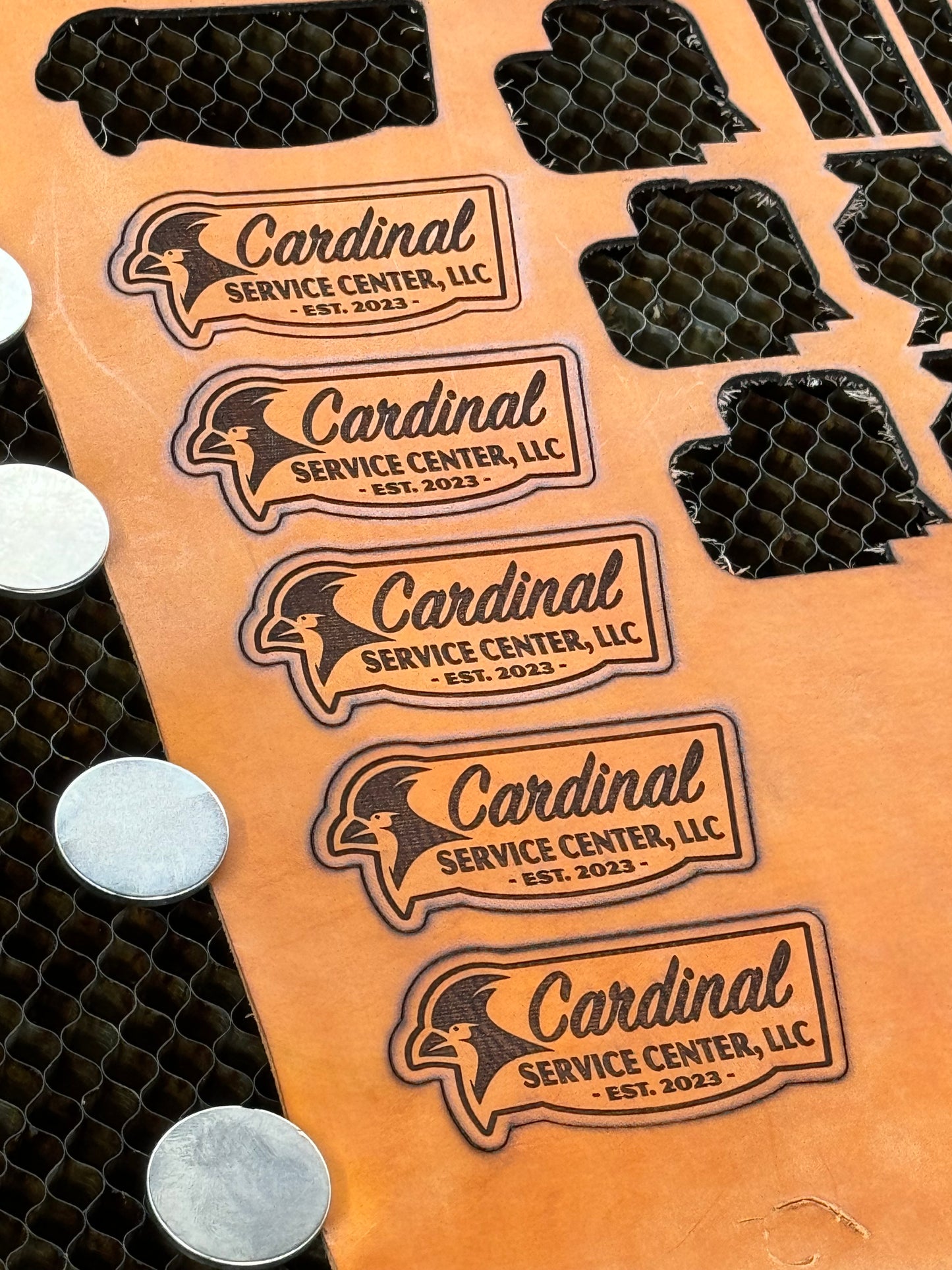 leather patches laser cut