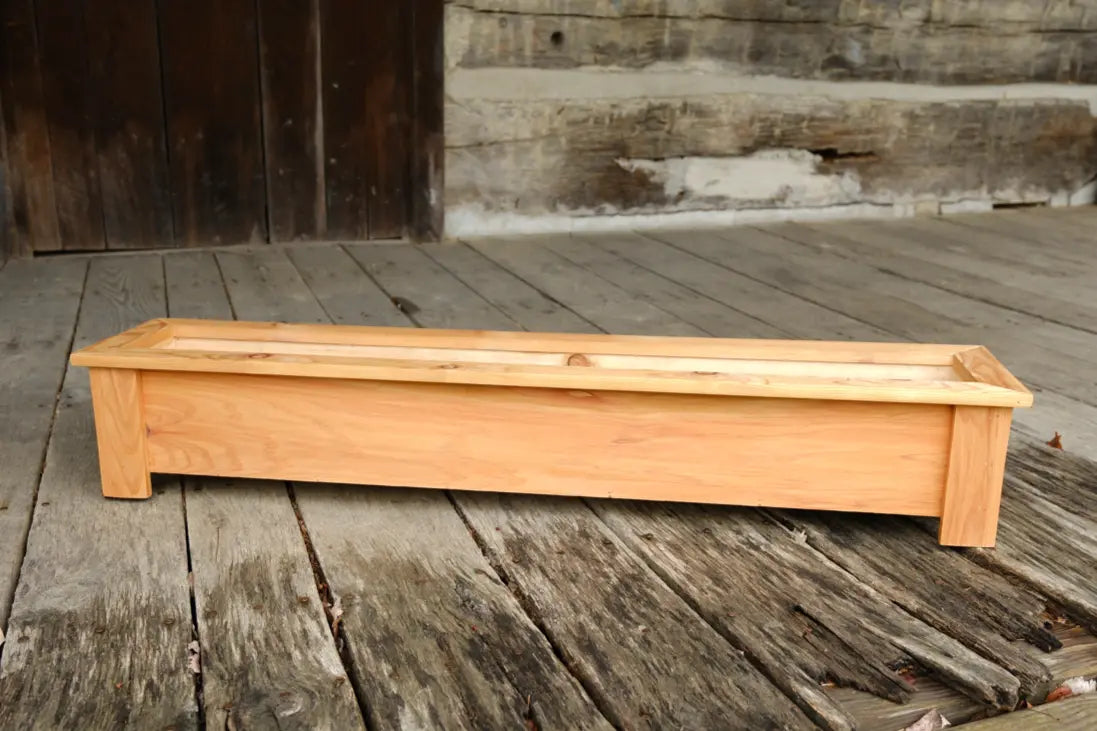 Handmade Cedar Planter Box - Long Style - Appalachian Craftsman LLC