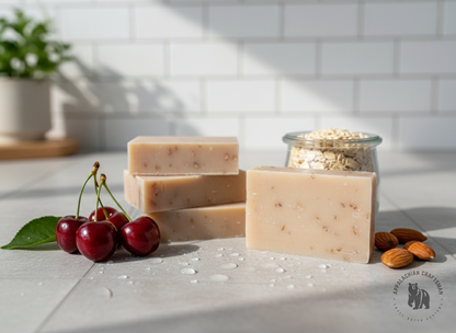 Wild Cherry-Almond Oatmeal Traditional Cold-Process Soap