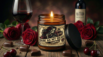 "Dark As My Heart" - Limited Edition Candle w/ Gift Box | Anti-Valentine's | Single | Valentine's Candle
