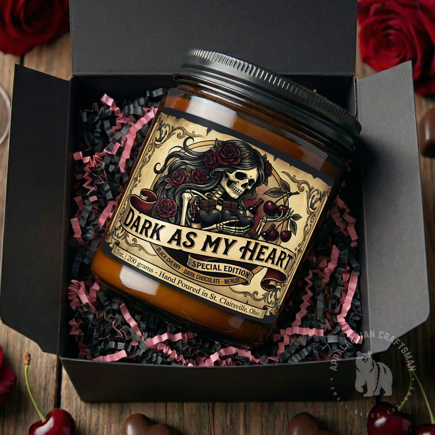 "Dark As My Heart" - Limited Edition Candle w/ Gift Box | Anti-Valentine's | Single | Valentine's Candle