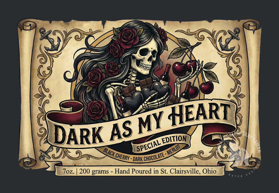 "Dark As My Heart" - Limited Edition Candle w/ Gift Box | Anti-Valentine's | Single | Valentine's Candle