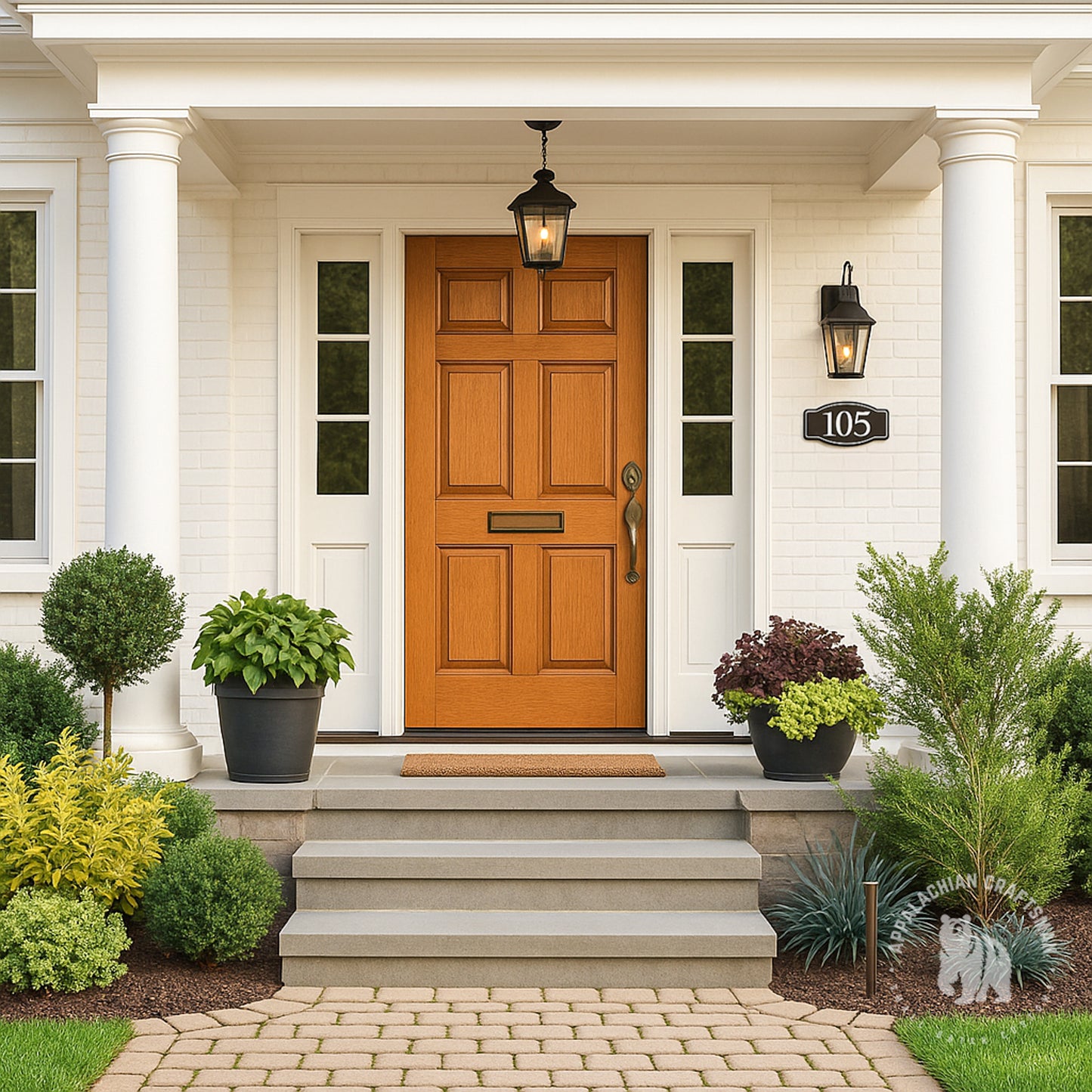 Premium V-Cut Outdoor House Number / Address Sign – "Classic" Shape