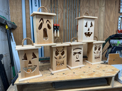 Cedar Halloween Lanterns - Appalachian Craftsman LLC