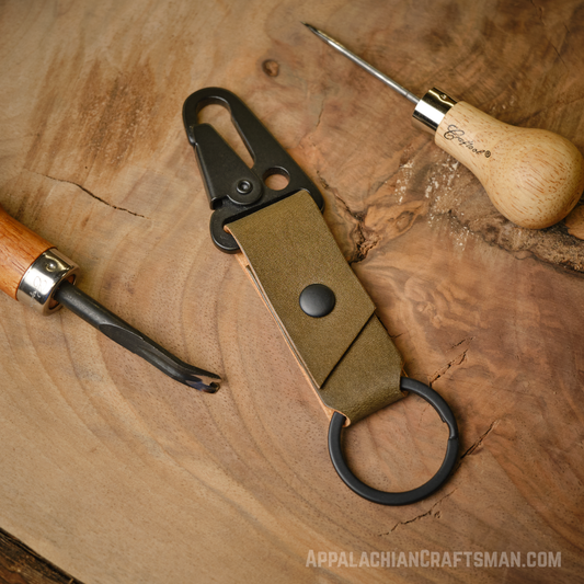 The Switchback — Handmade Leather Keychain