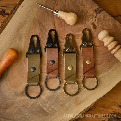 The Switchback — Handmade Leather Keychain