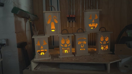 Cedar Halloween Lanterns